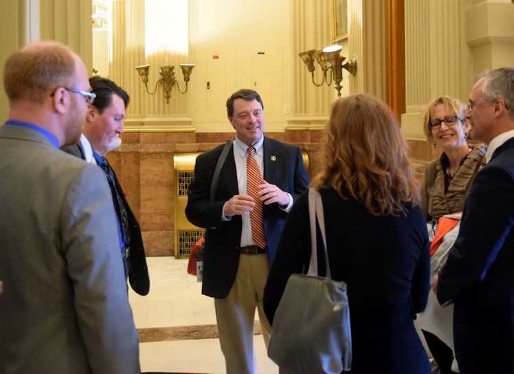 Then Colorado State Senator Jack Tate meets with ABC RMC members.