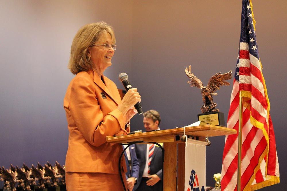 Senator Barbara Kirkmeyer celebrates ABC RMC 50th anniversary at the Chapters EIC Gala.